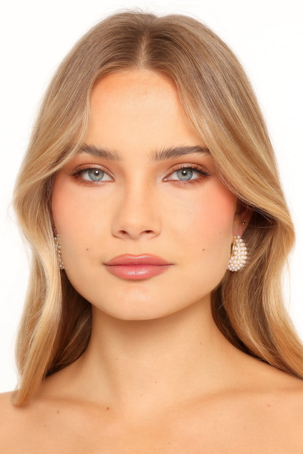 Sarah Pearl Earrings - Gold