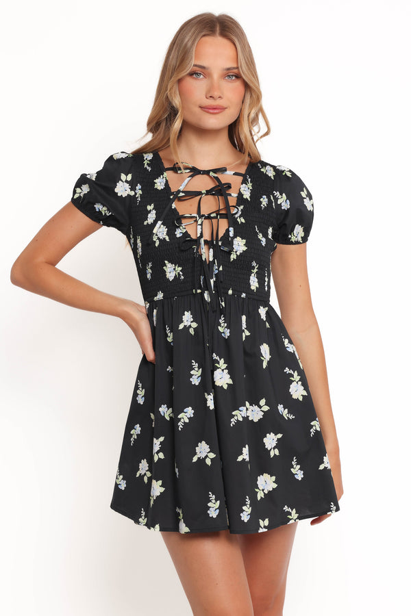 Winny Mini Dress - Navy Floral