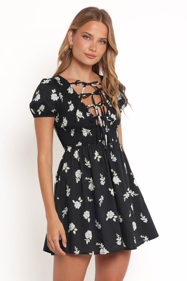 Winny Mini Dress - Navy Floral