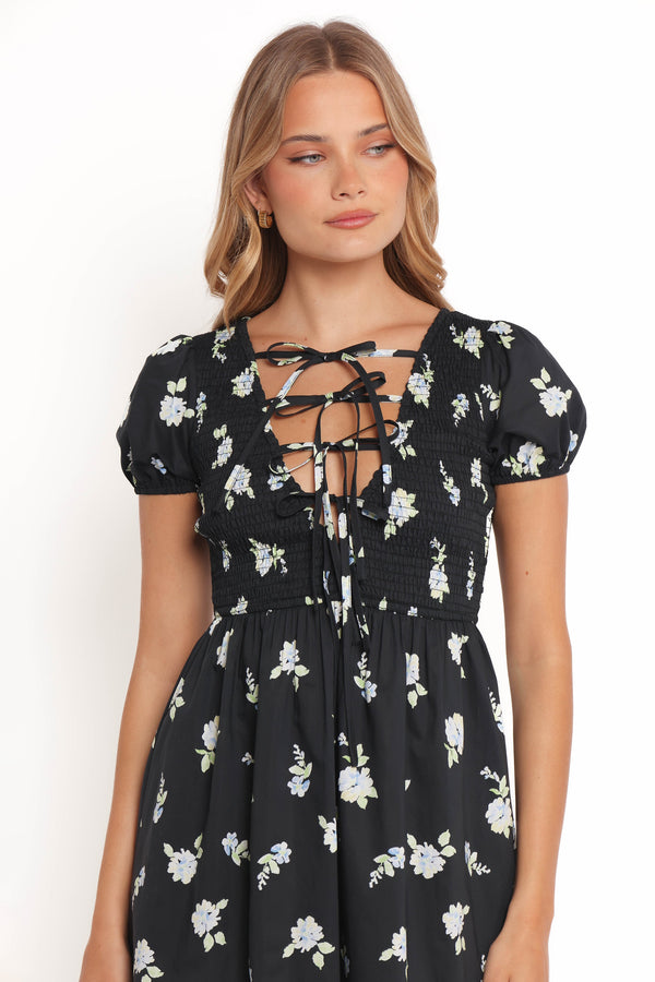 Winny Mini Dress - Navy Floral