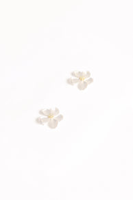 Gisella Flower Earrings - White