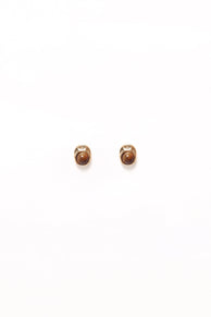 Nova Earrings - Brown/Gold