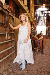 Caroline Maxi Dress - Pink Floral