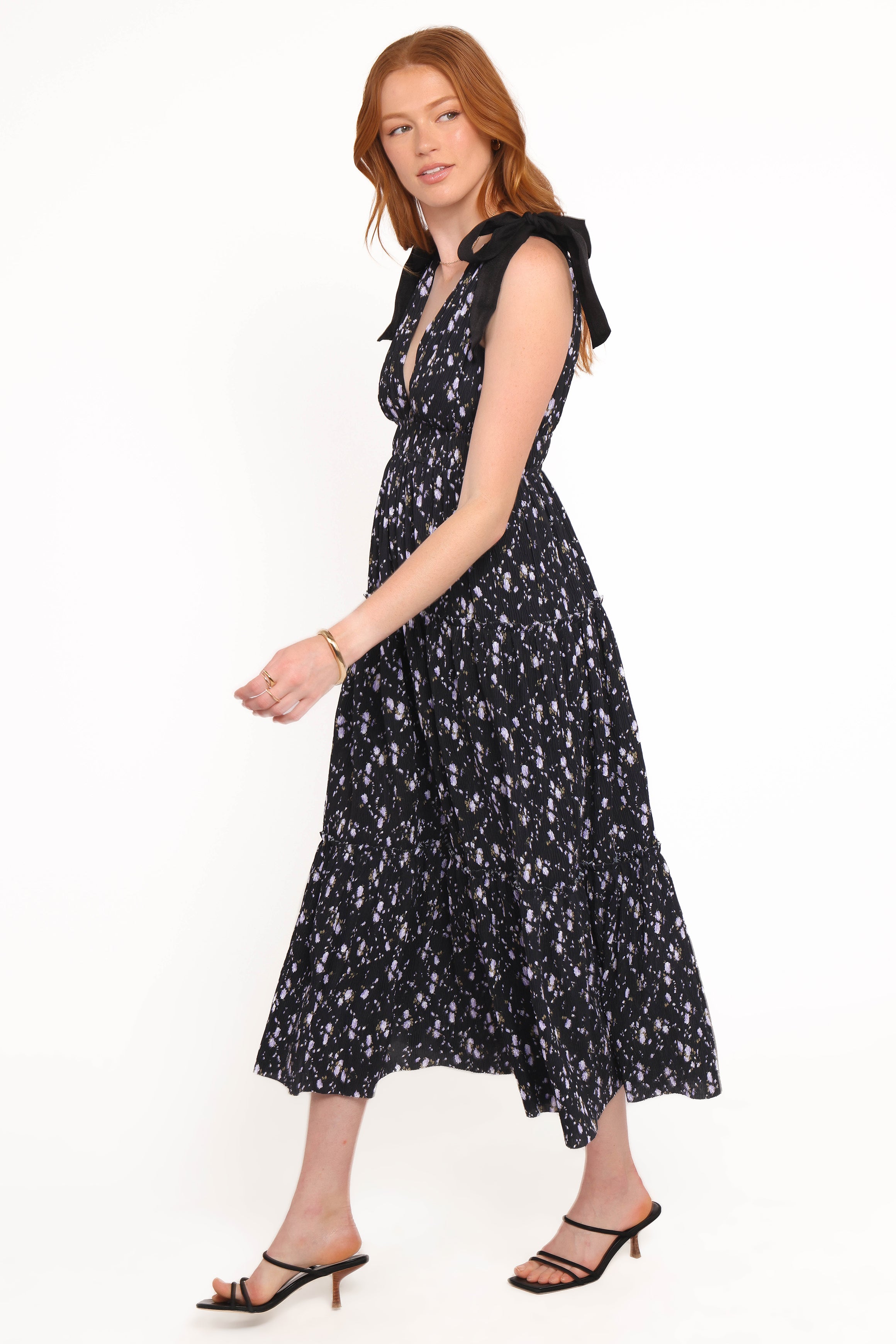 Adeline Maxi Dress - Black Floral
