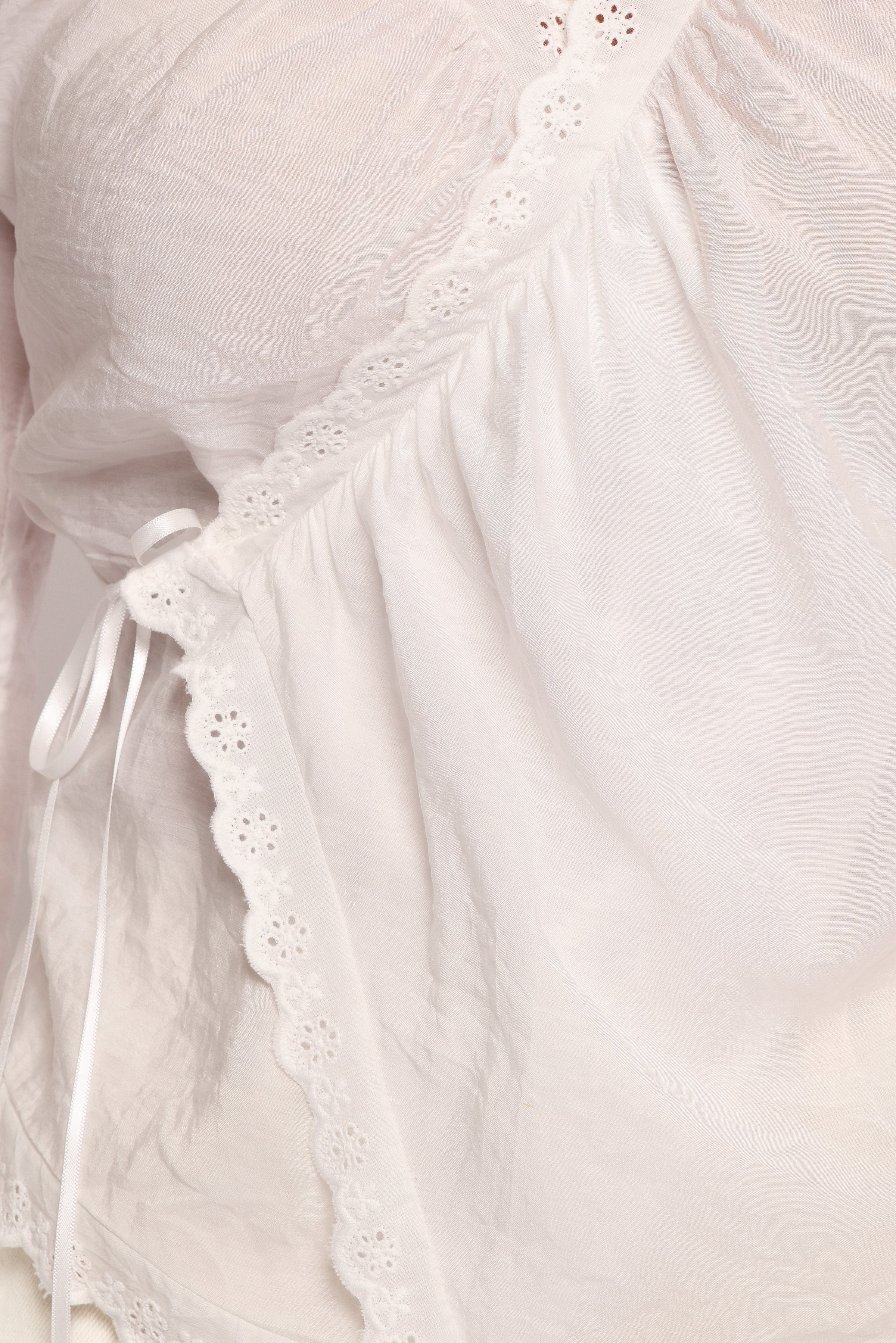 Adira Wrap Blouse - White