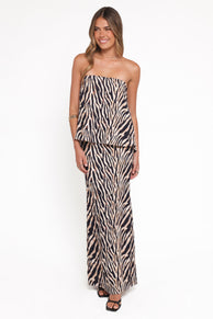 Agnes Skirt Set - Brown Zebra