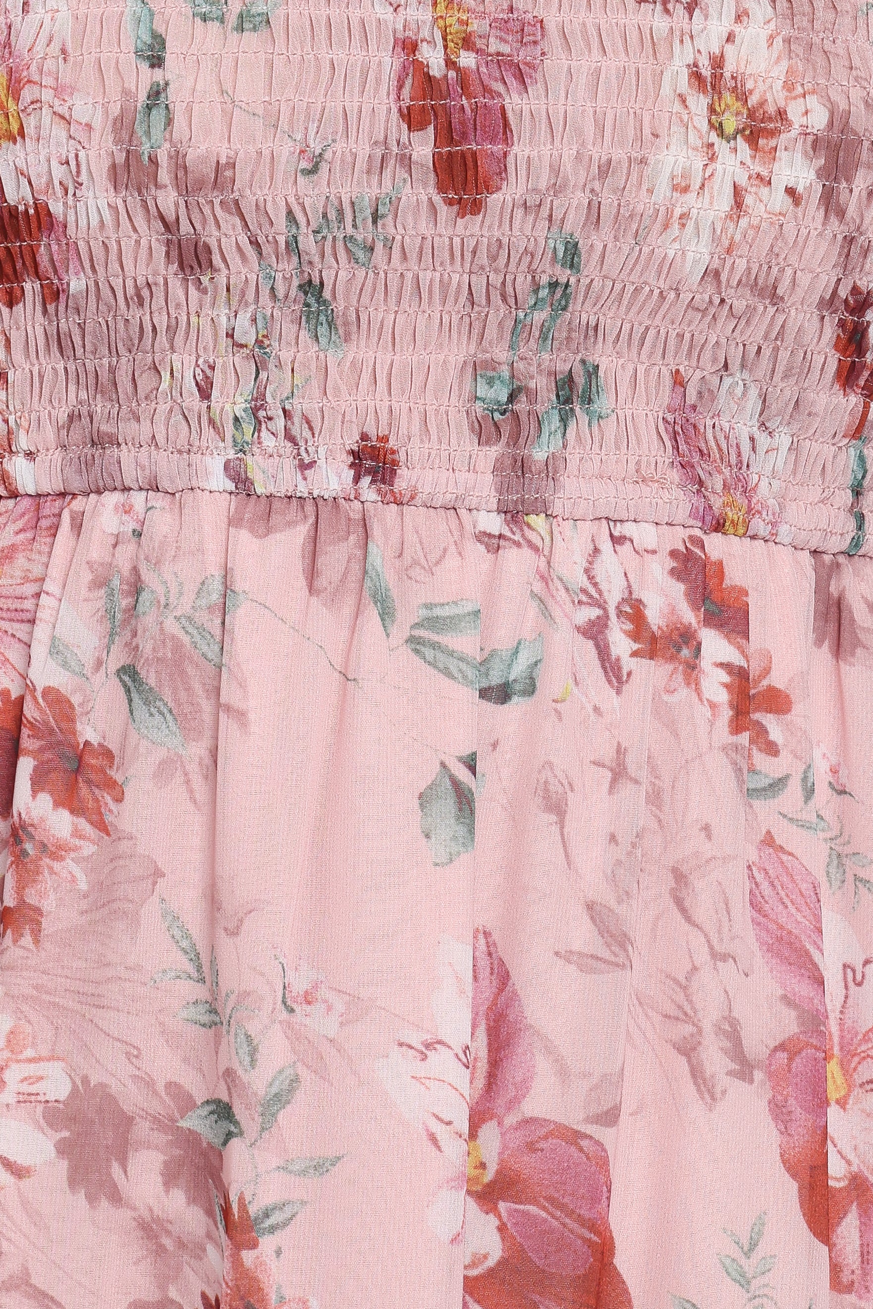 Alamea Long Sleeve Midi Dress - Pink Floral