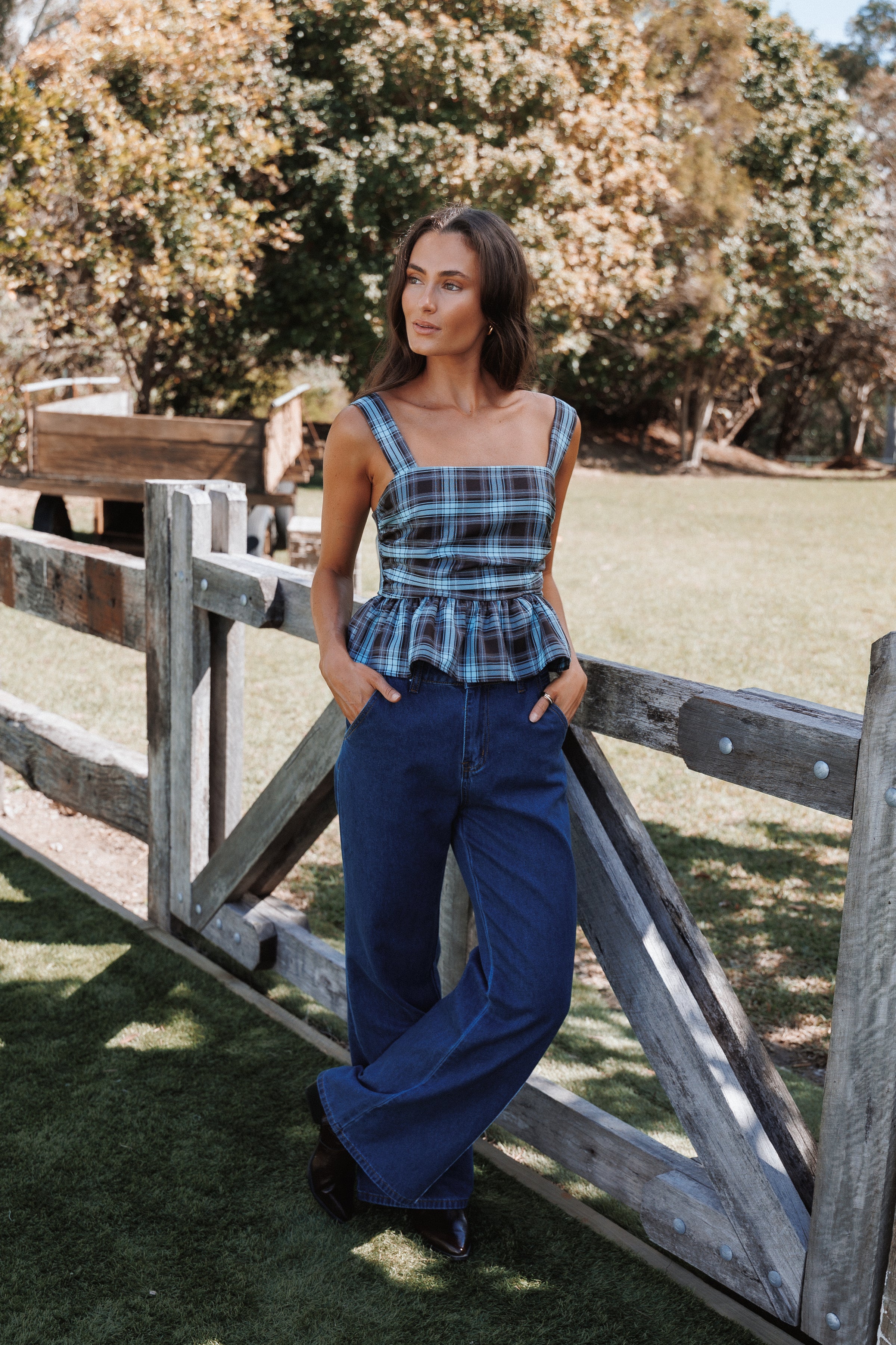 Sellie Flared Leg Jeans - Indigo Blue