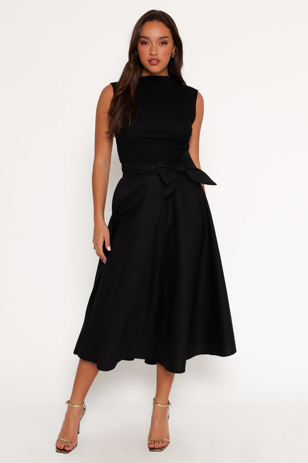 Alessandra Midi Skirt - Black