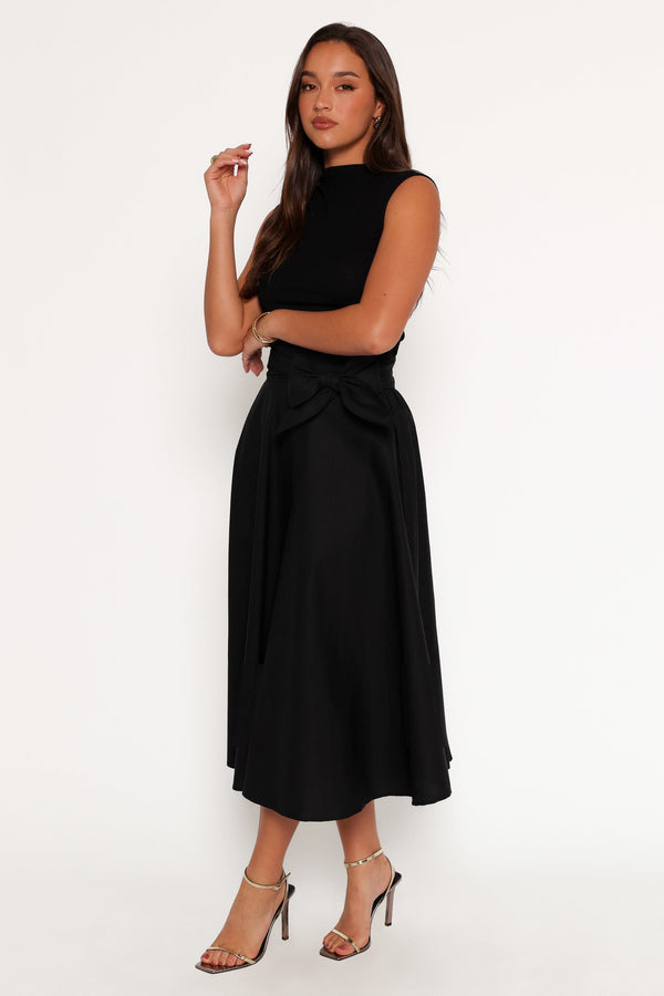 Alessandra Midi Skirt - Black