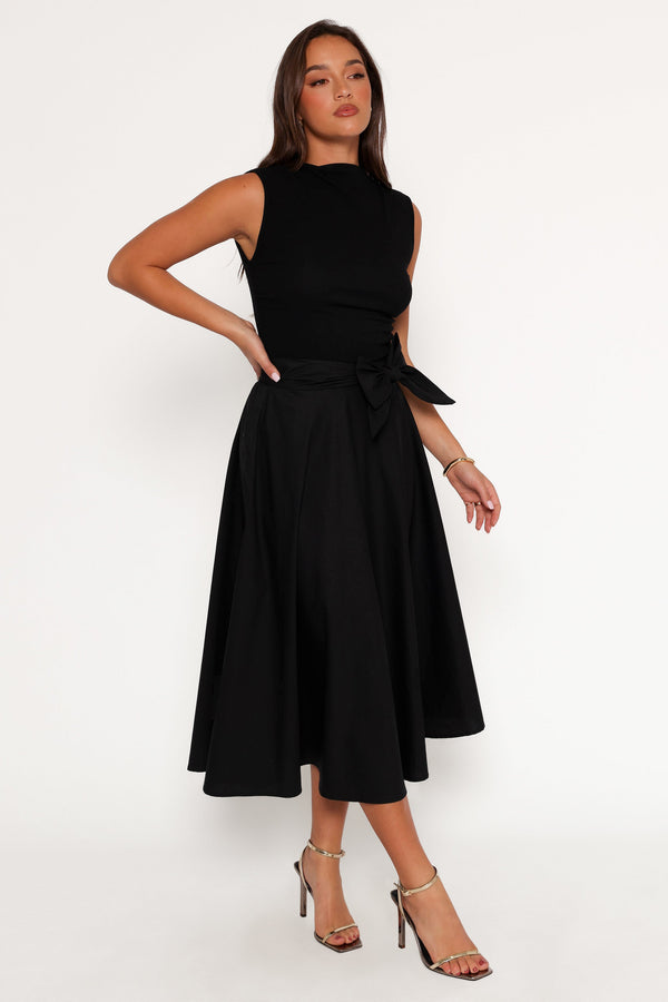 Alessandra Midi Skirt - Black