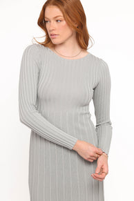 Alison Long Sleeve Maxi Dress - Grey