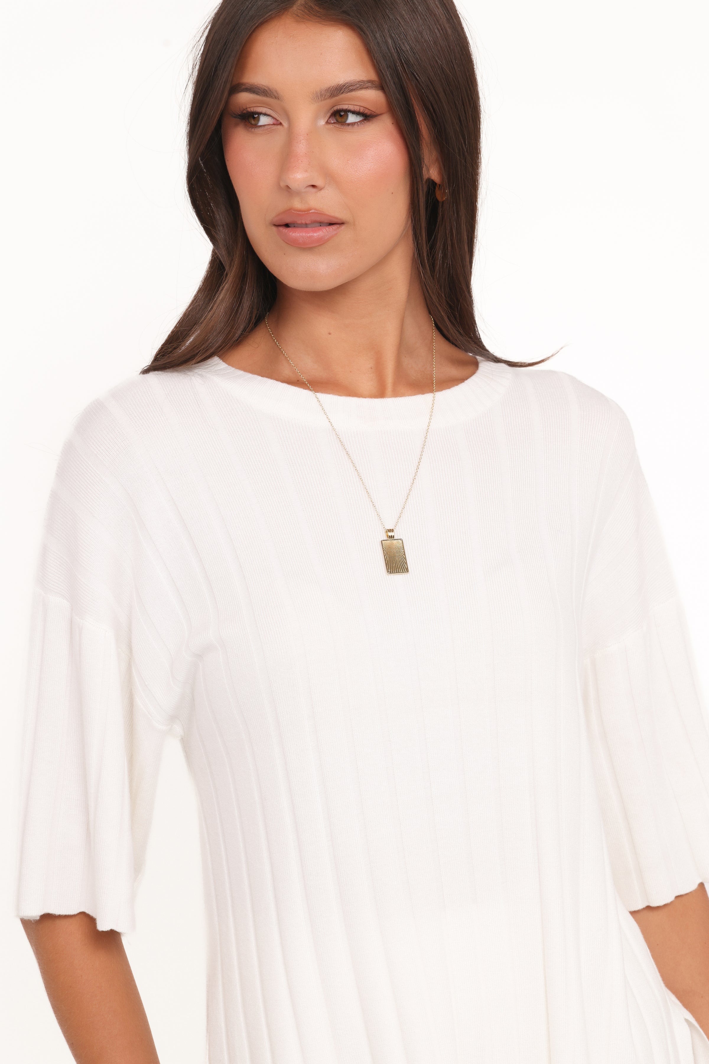 Alix Ribbed Knit Set - Cream