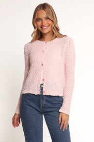 Ally Texture Cardigan - Pink
