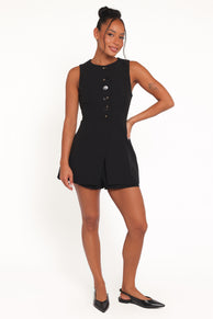 Amanda Vest Top - Black