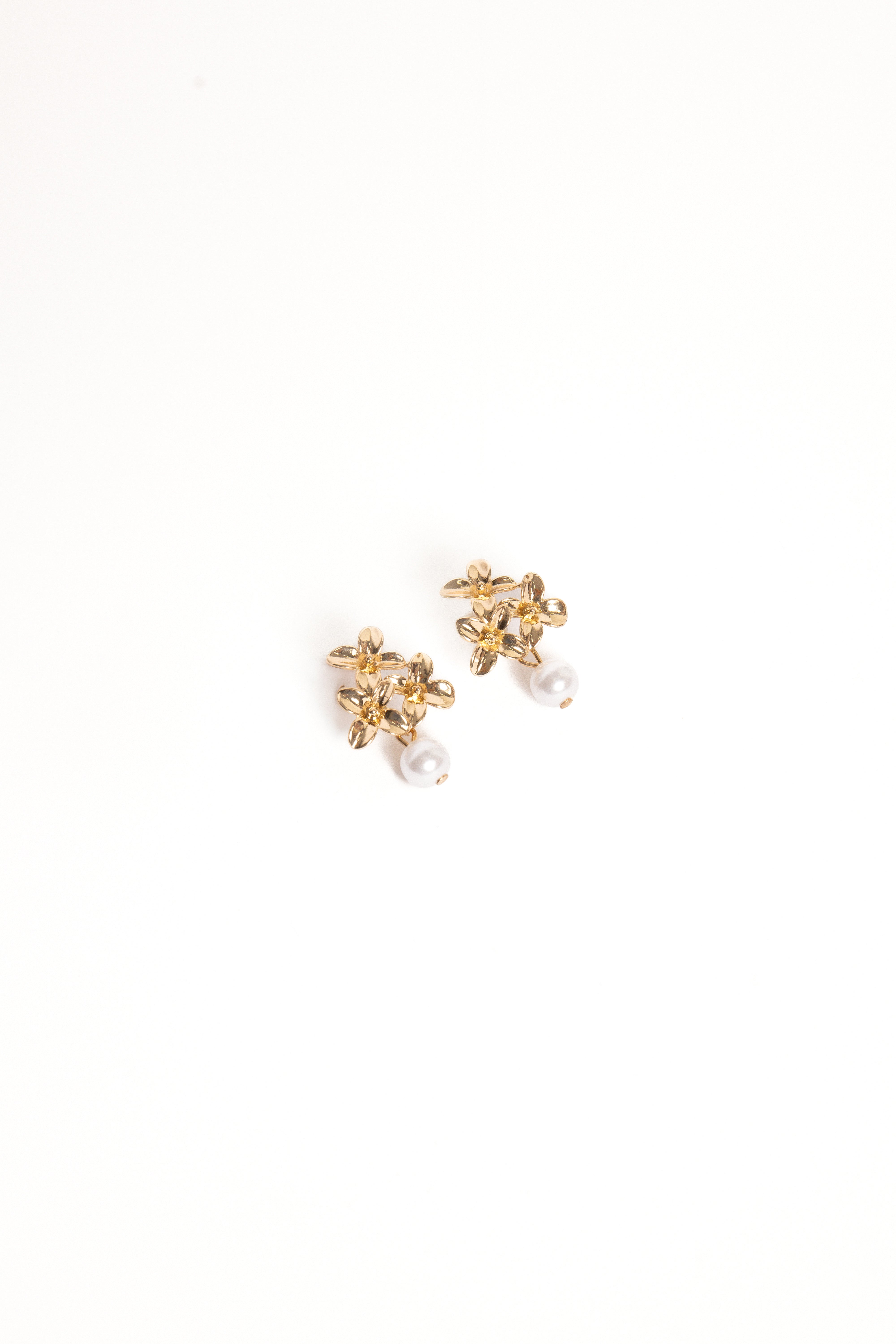 Amani Earrings - Gold/Pearl