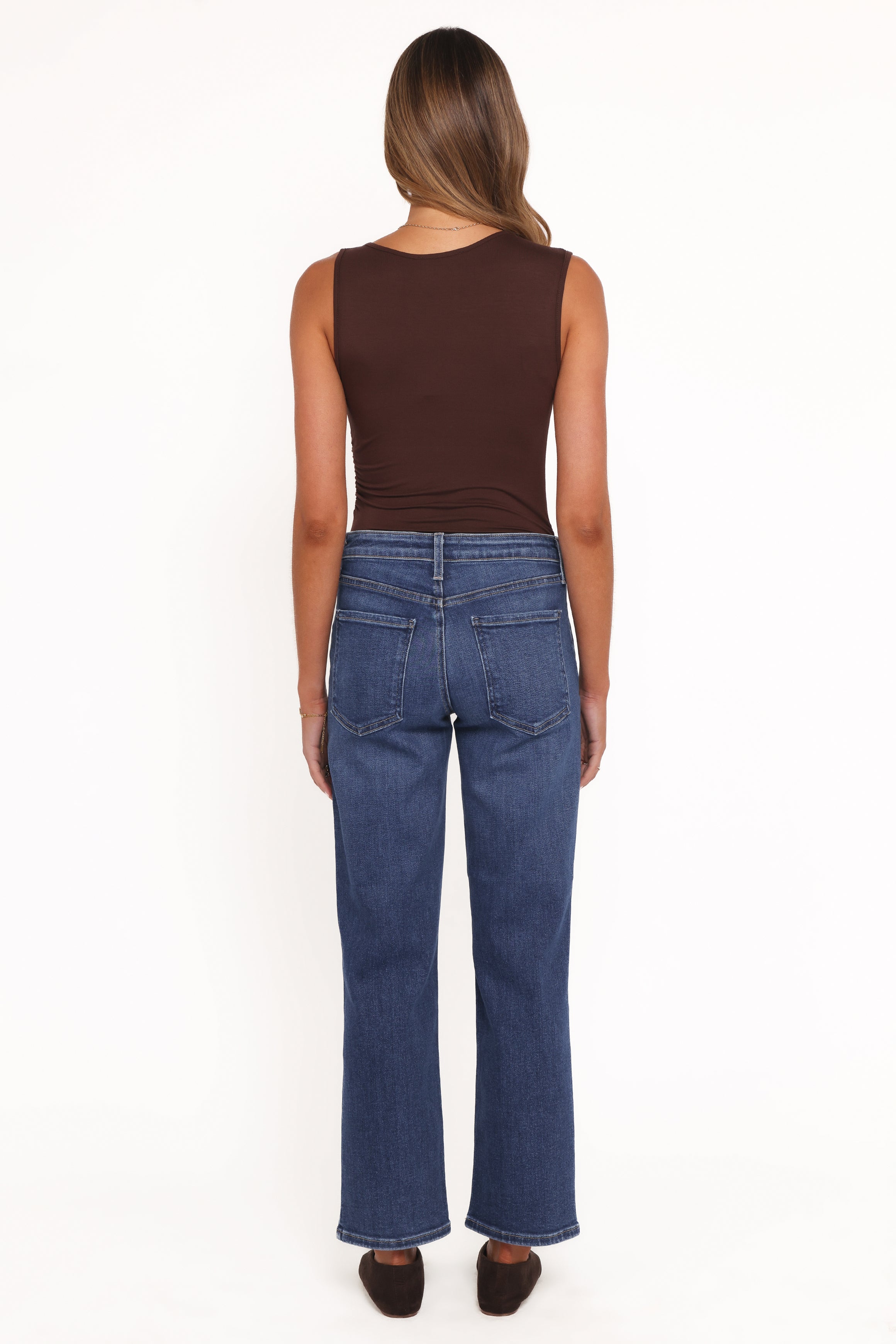 Amara Utility Pocket Straight Jean - Dark Wash