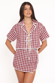 Ana Skort Set - Burgundy