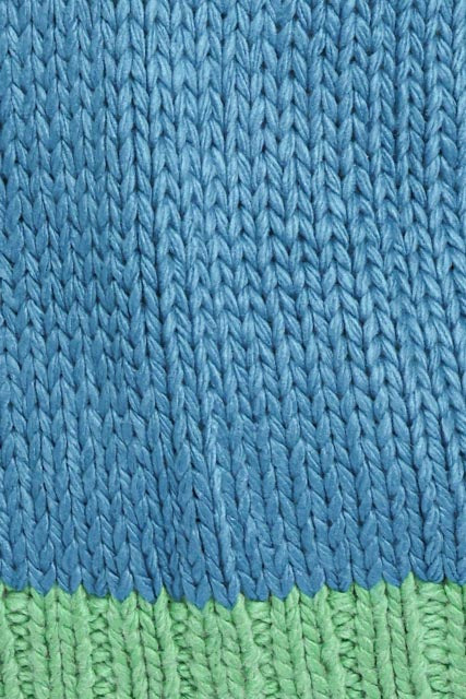 Anige Contrast Trim Cardigan - Blue/Green