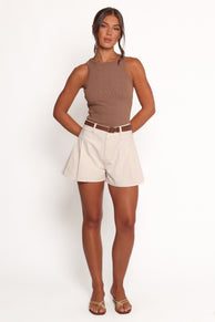 Ecita Pleated Shorts - Ecru