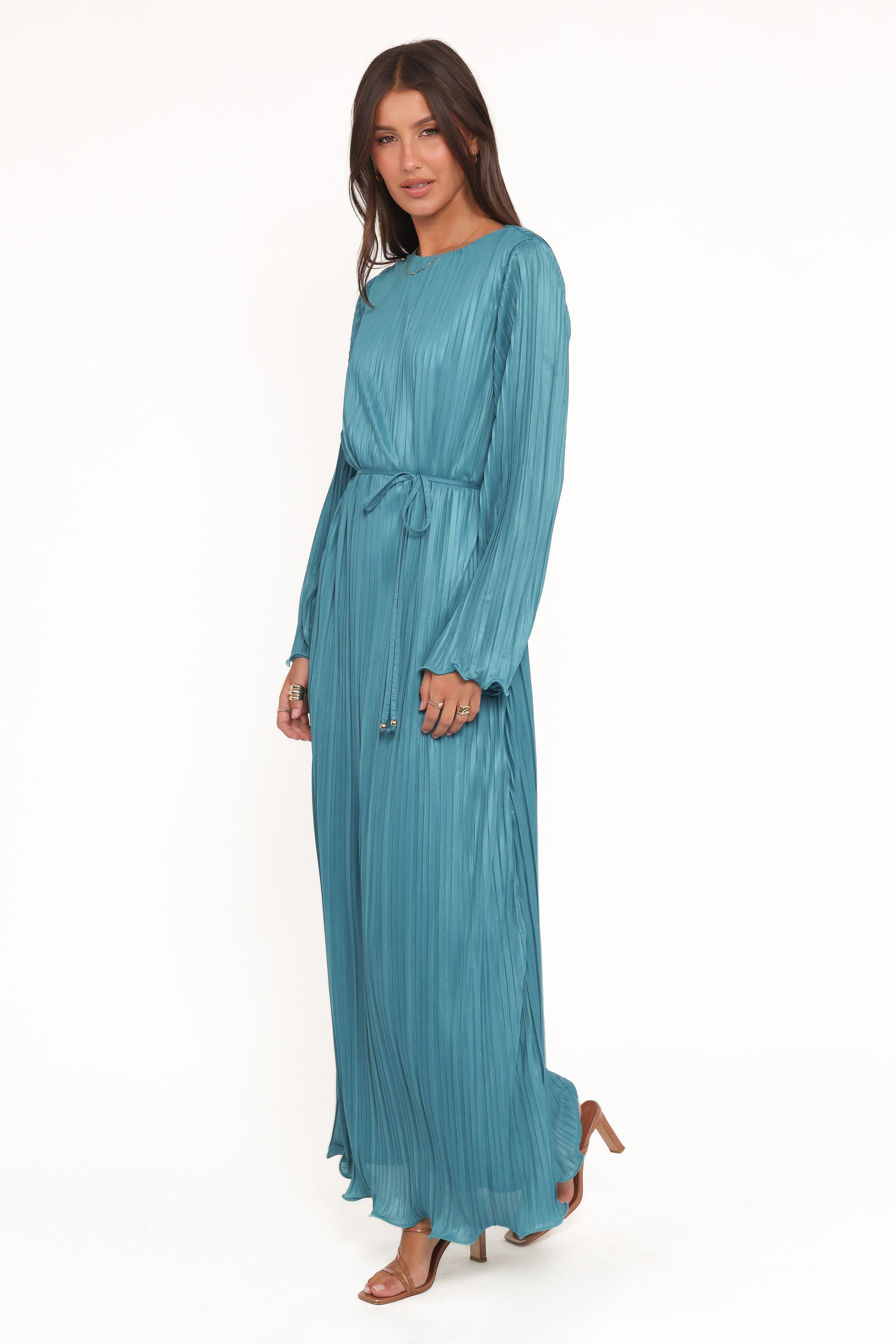 Armena Long Sleeve Maxi Dress - Teal