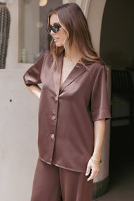 Arryn Short Sleeve Shirt - Chocolate Brown