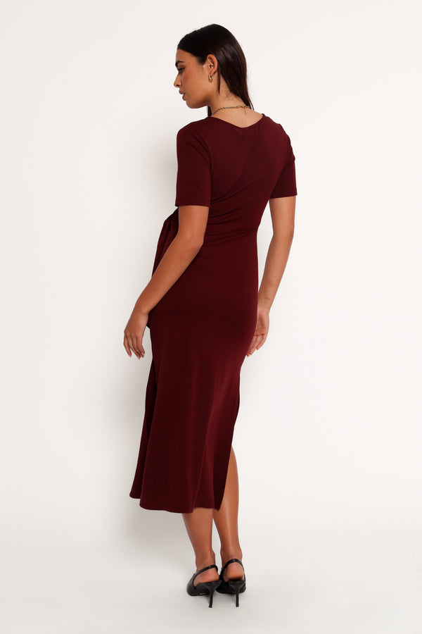 Asha Midi Dress - Wine