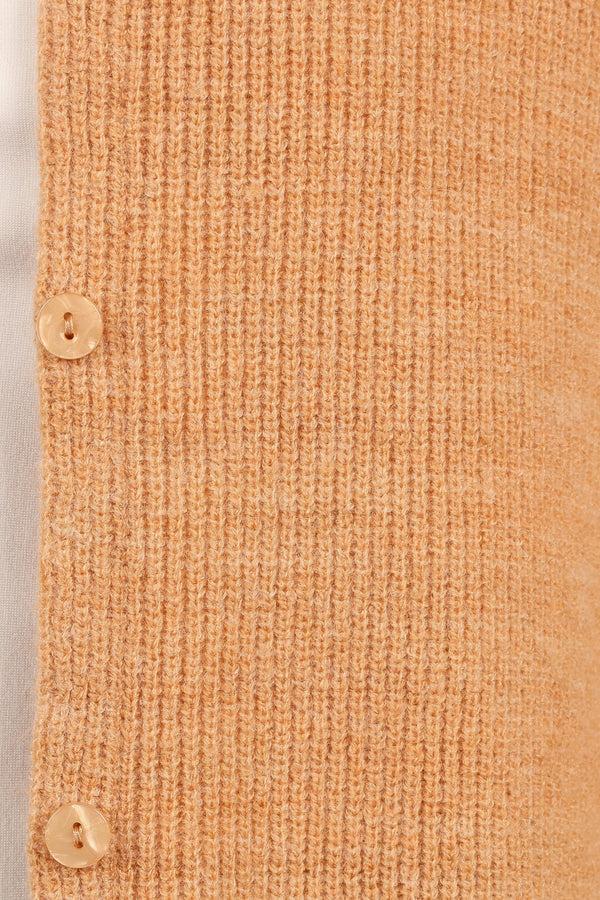 Astor Classic Button Up Cardigan - Caramel