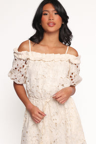Athina Lace Romper - White