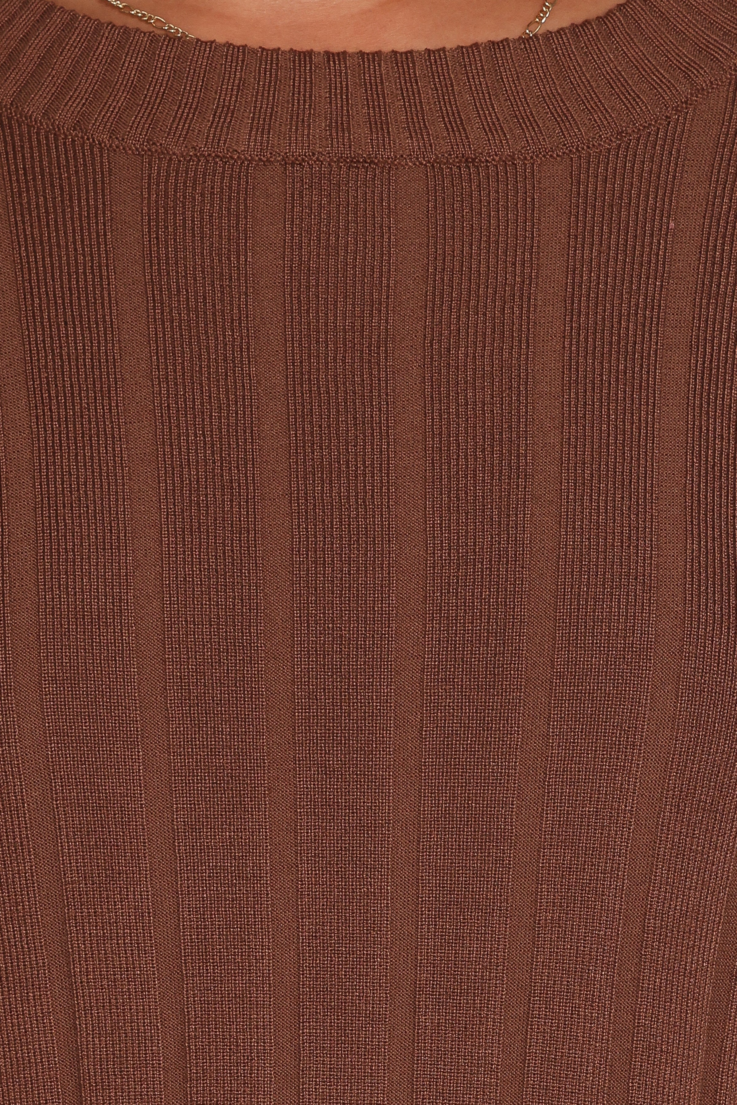 Silvie Long Sleeve Knitted Set - Chocolate