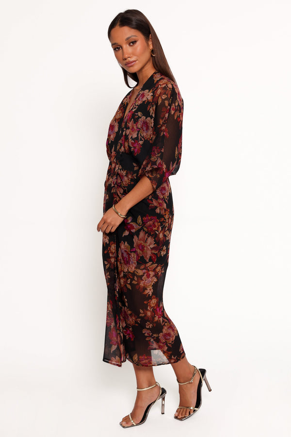 Audrina Maxi Dress - Deep Night Floral