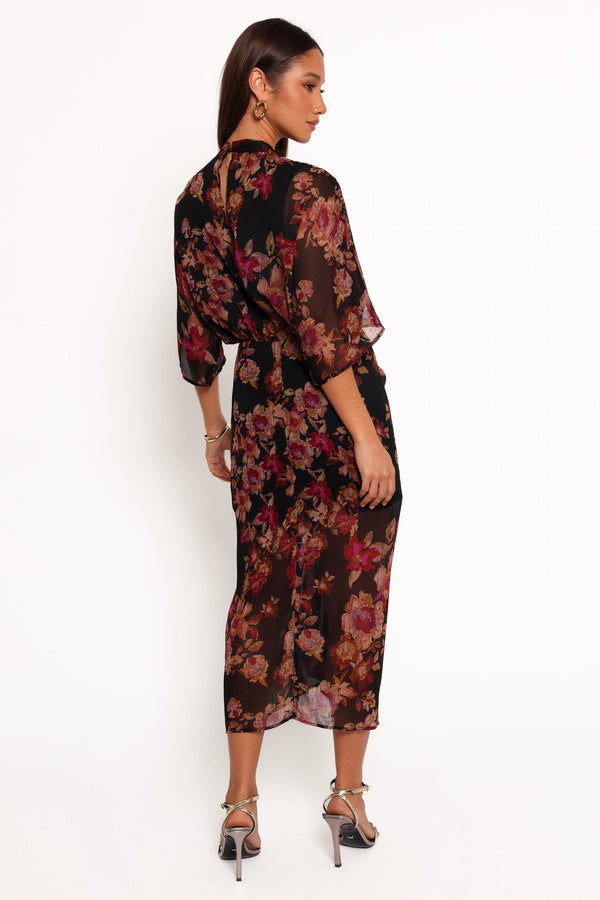 Audrina Maxi Dress - Deep Night Floral