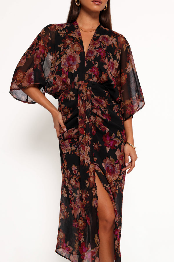 Audrina Maxi Dress - Deep Night Floral