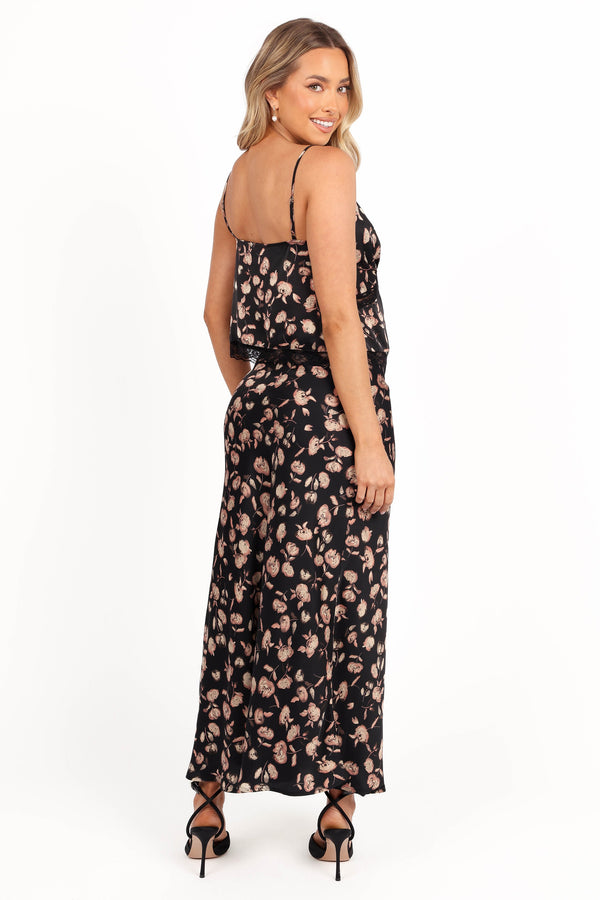 Aurelia Two Piece Set - Black Floral