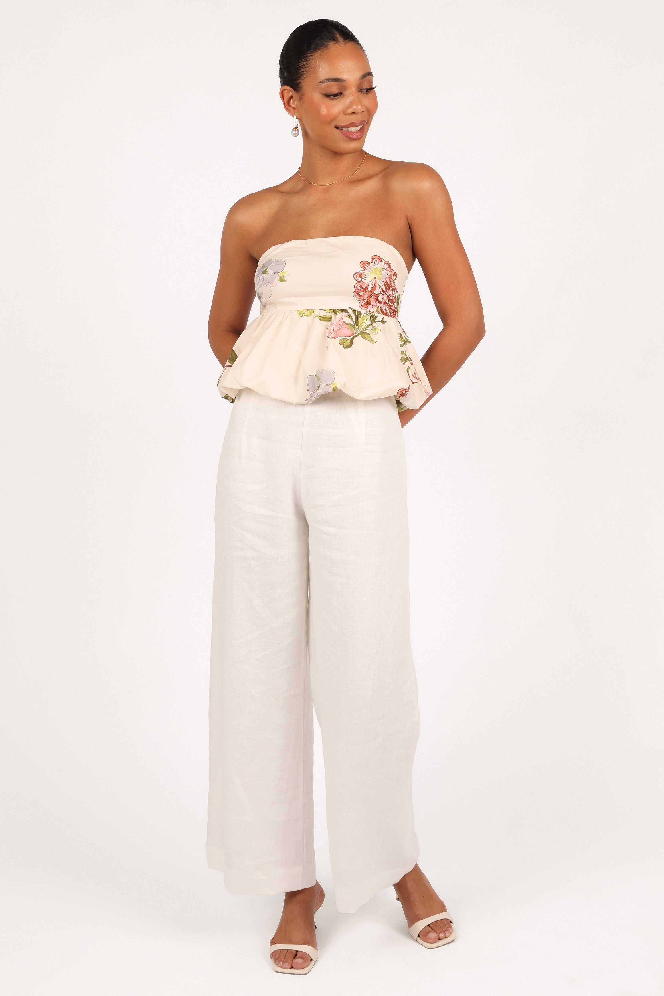 TOPS @Aurelie Strapless Top - Native Flora