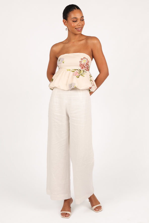 TOPS @Aurelie Strapless Top - Native Flora