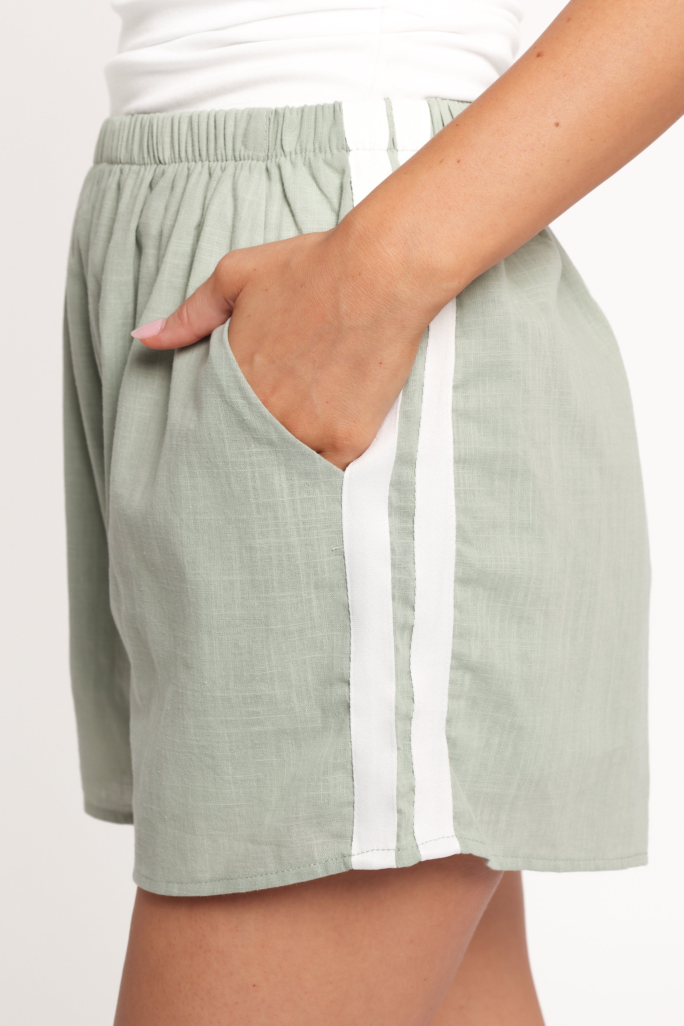 Ausha Racer Shorts - Sage