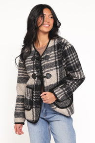 Austin Plaid Jacket - Black