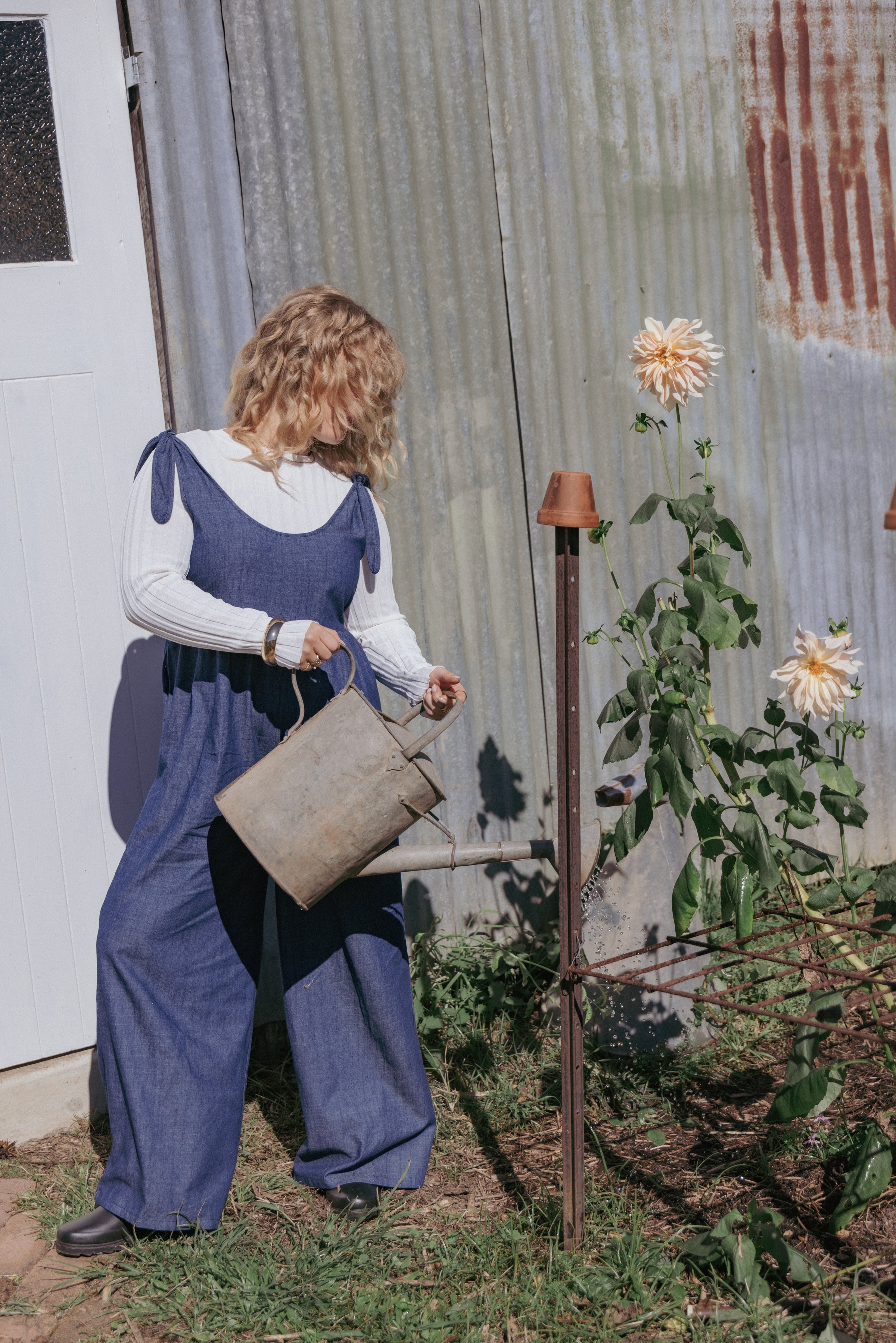 Ayla Chambray Jumpsuit - Denim