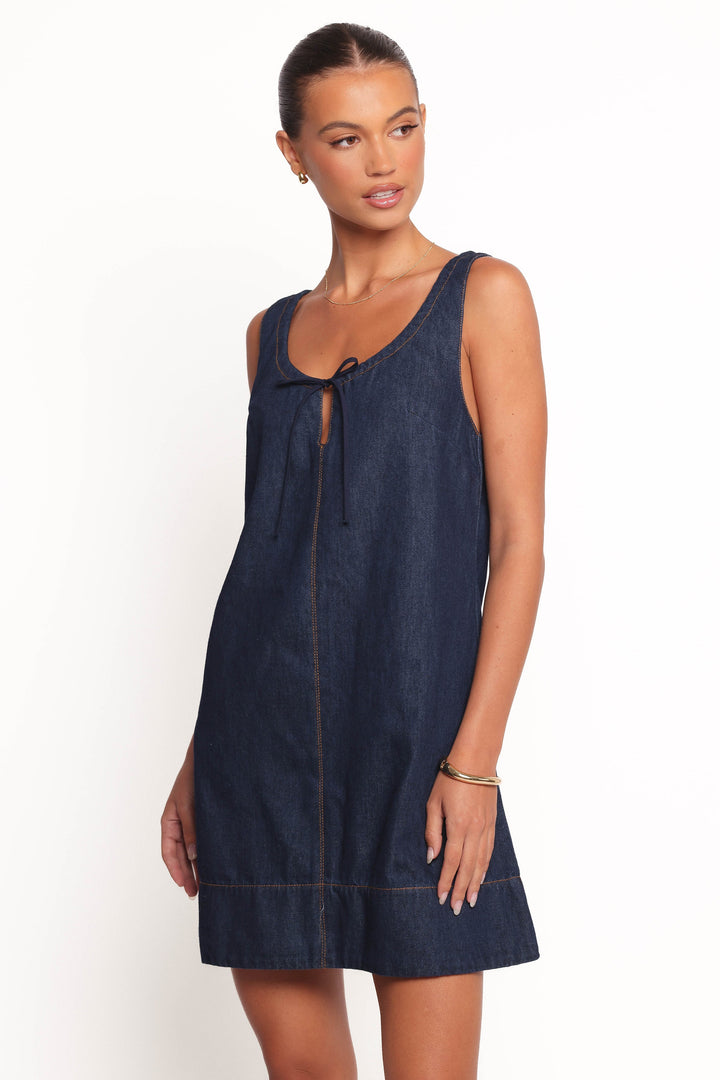 Azen Mini Dress - Dark Denim