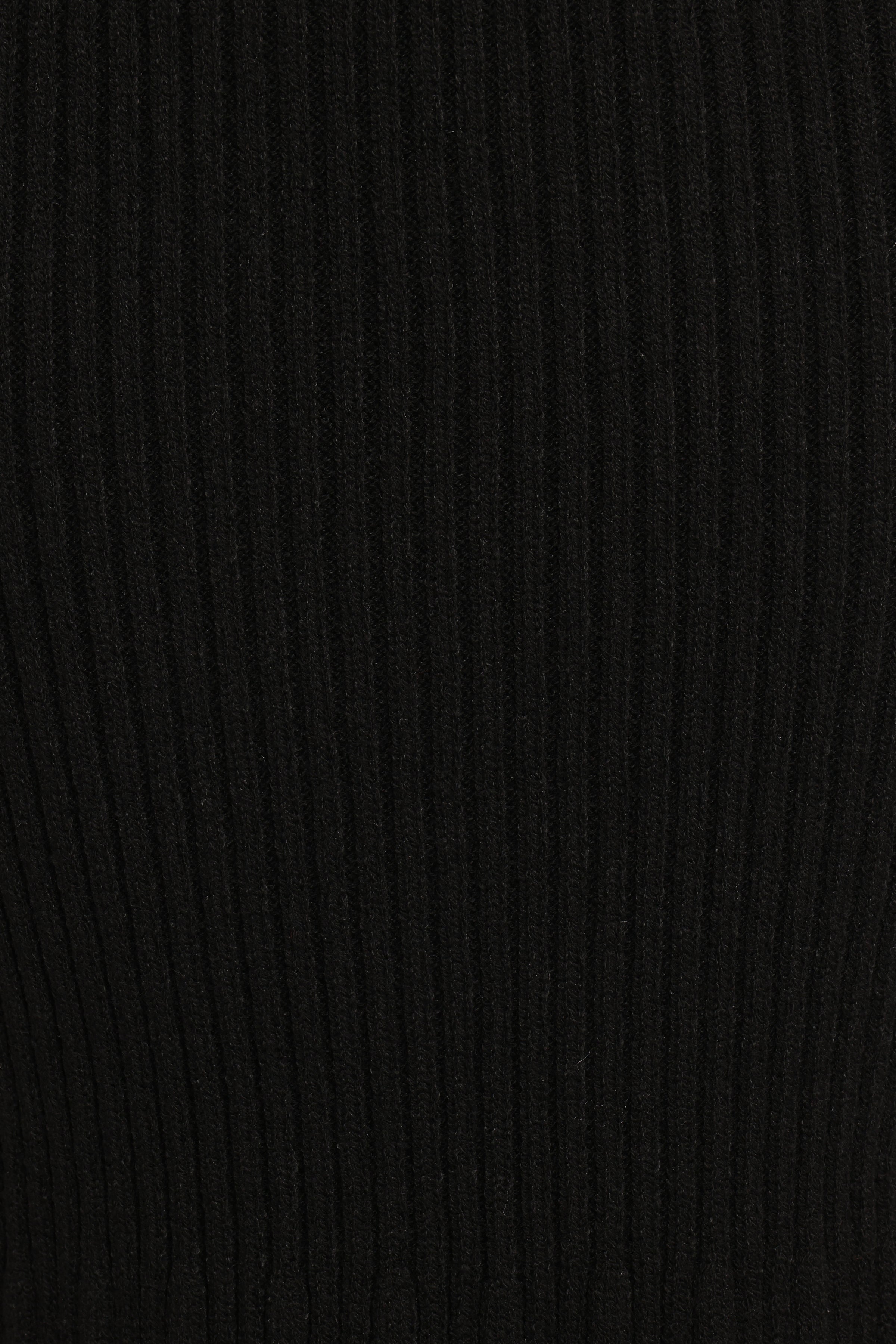 Balla Rib Knit Midi Skirt - Black