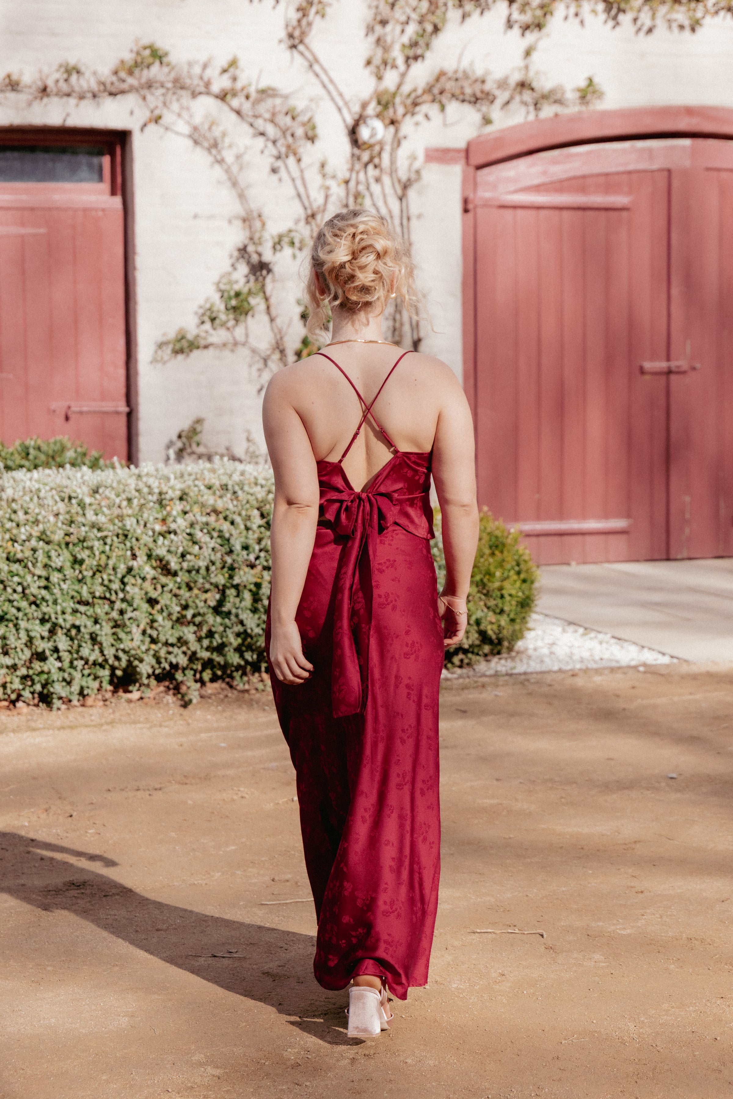 Belle Two Piece Set - Burgundy
