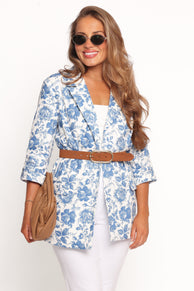 Billie Blazer - White/Blue