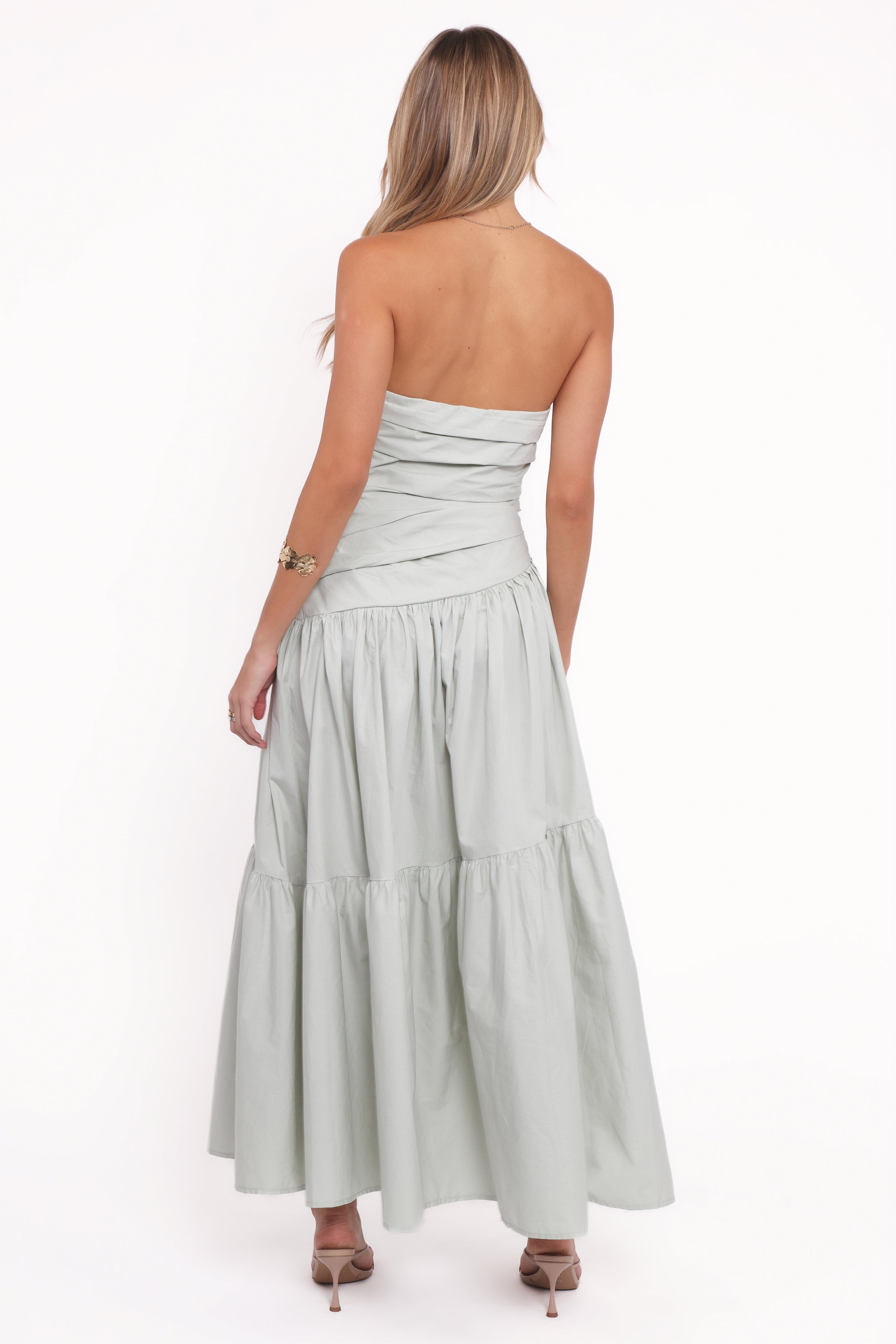 Blanche Strapless Maxi Dress - Mint