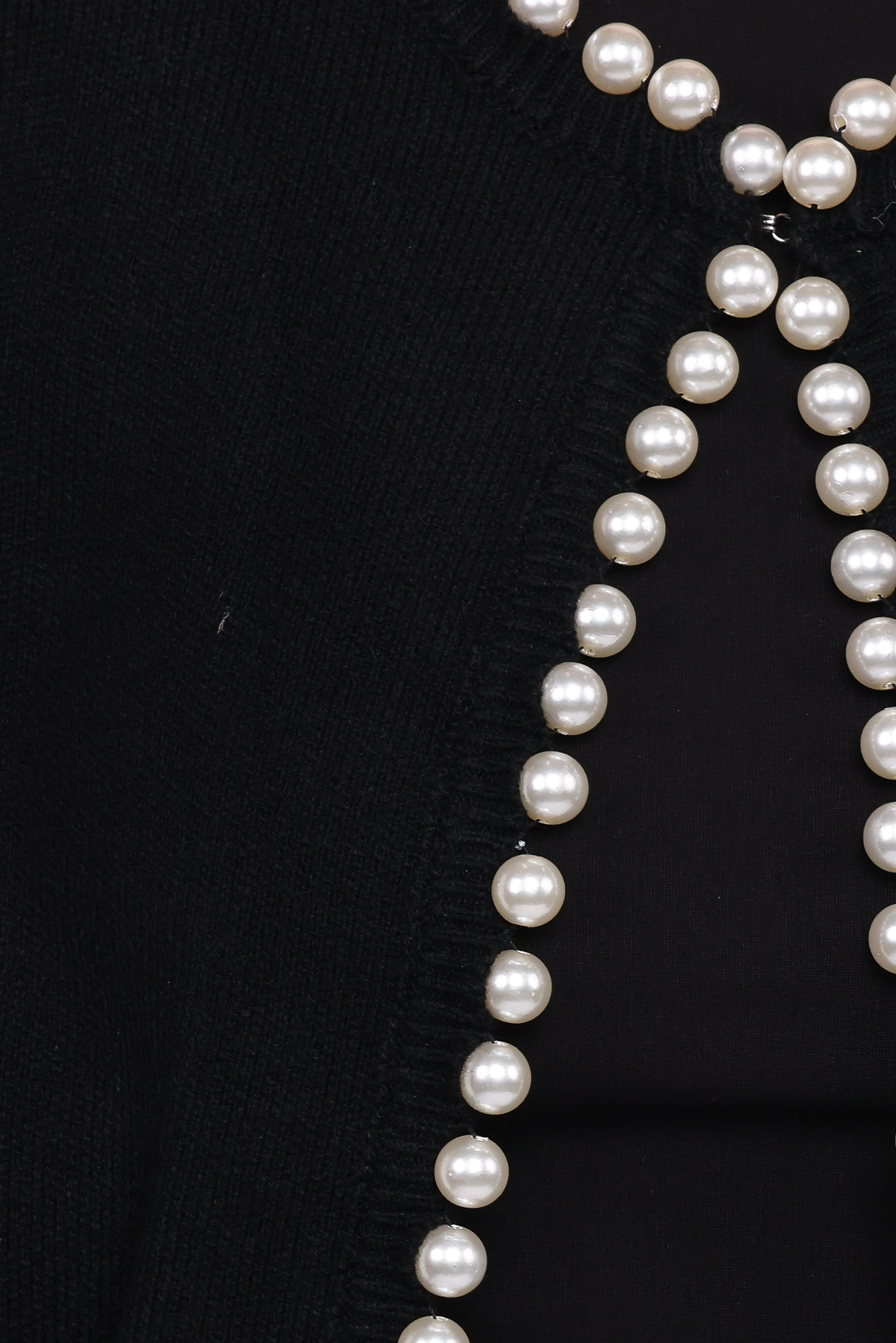 Bloom Pearl Knit Cardigan - Black