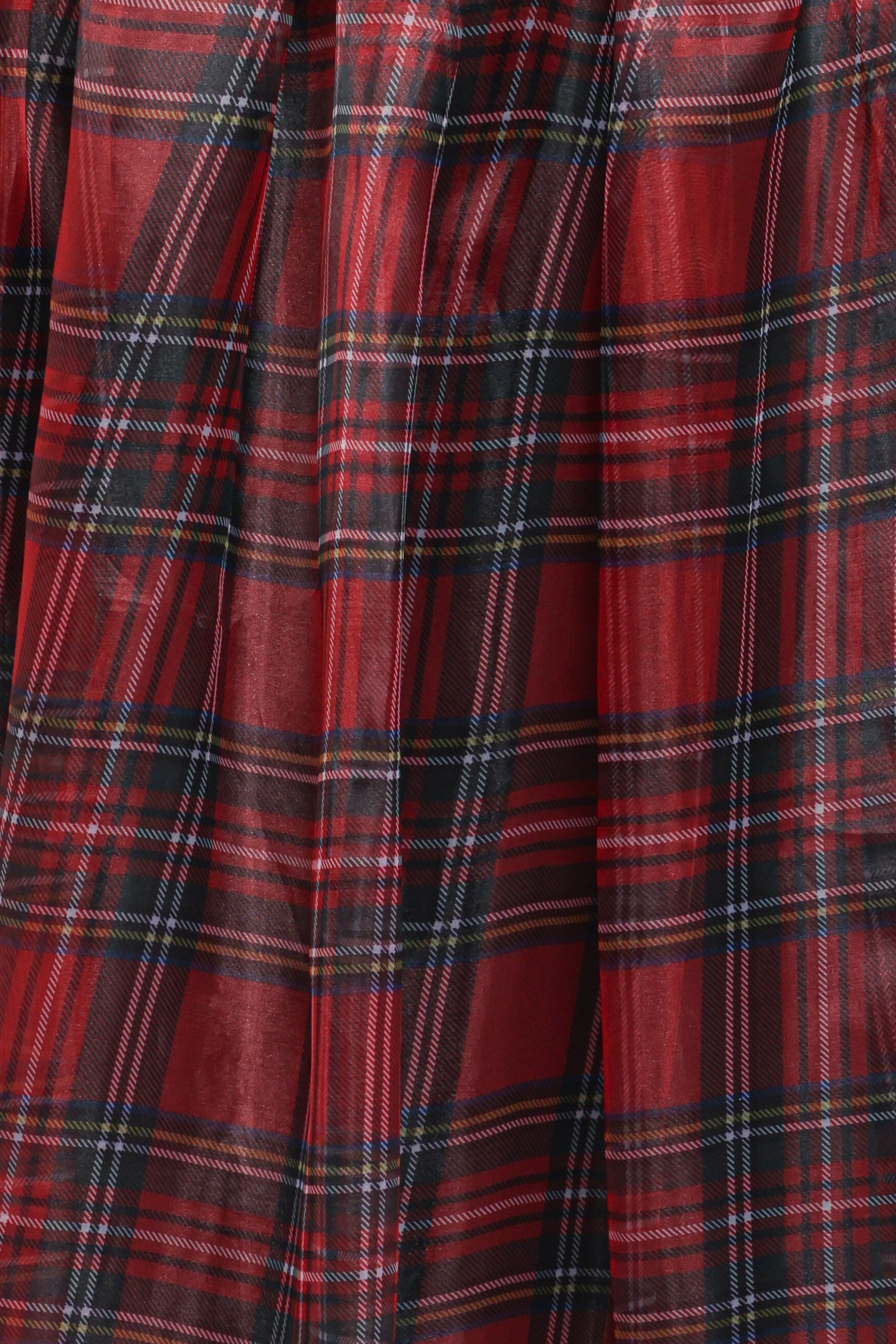 Bonita Midi Skirt - Red Plaid