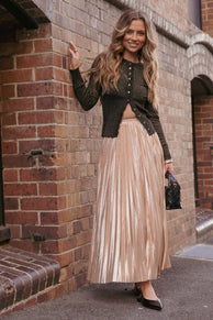 Bethy Maxi Skirt - Gold