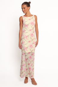 Brissa Maxi Dress - Yellow Floral