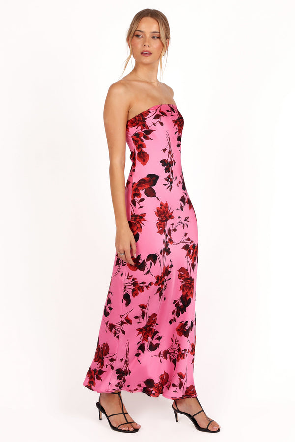 Bryden Maxi Strapless Dress - Rose/Pink