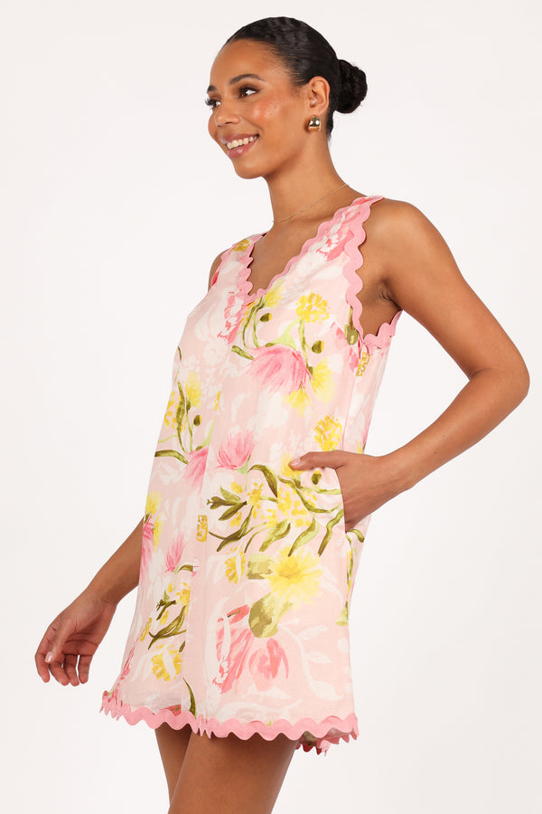 Calliope Mini Dress - Acacia Blossom